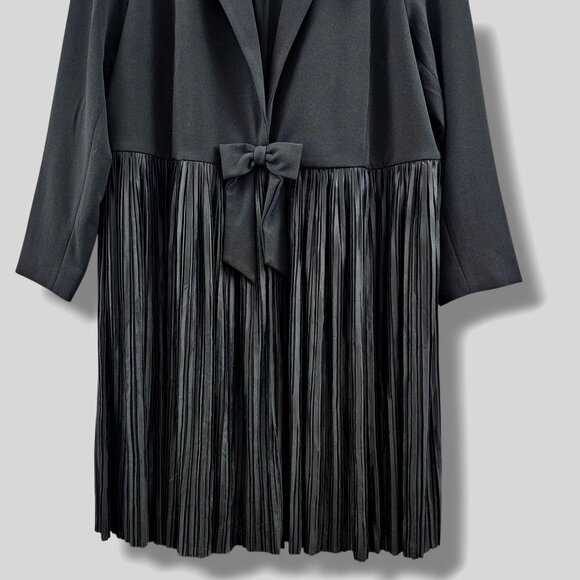 C Wonder Christian Siriano Runway Jacket 2X Black Pleated Skirt Bow Event Dressy - Picture 4 of 11